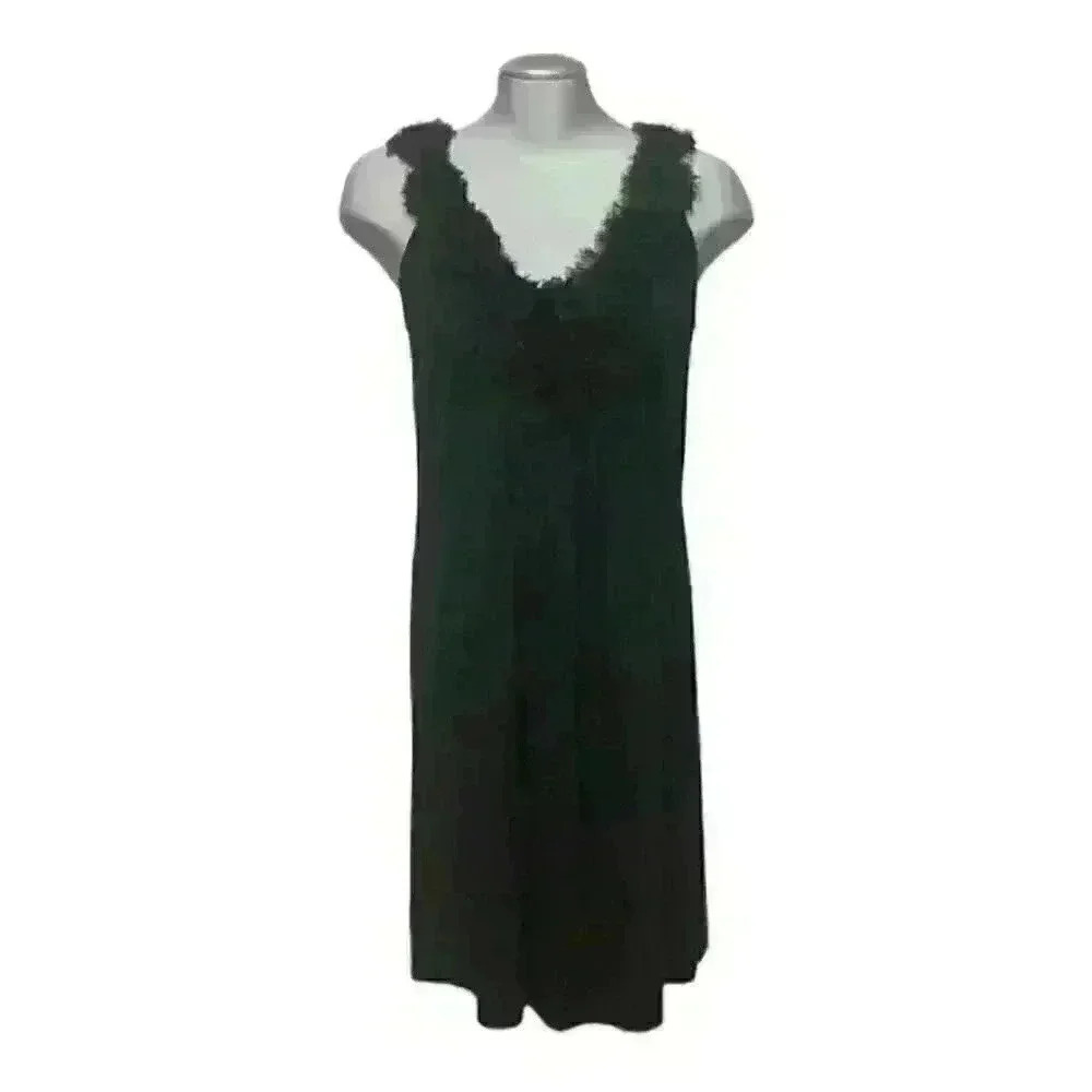 Soma Intimate Nightie Floral Applicate Lounge Comfort  Black